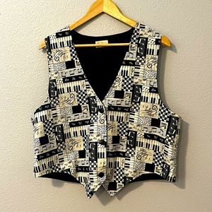 Unique Women's Vintage Piano Vest
